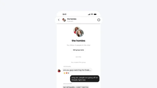 Threads kini mempunyai fitur obrolan grup