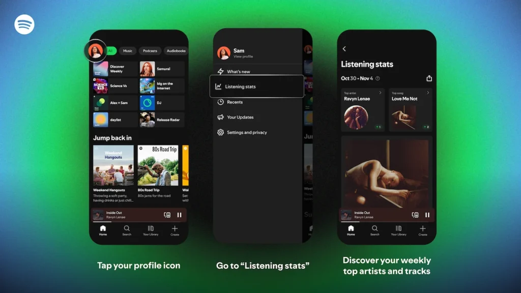 Spotify luncurkan rangkuman aktivitas mendengarkan mingguan